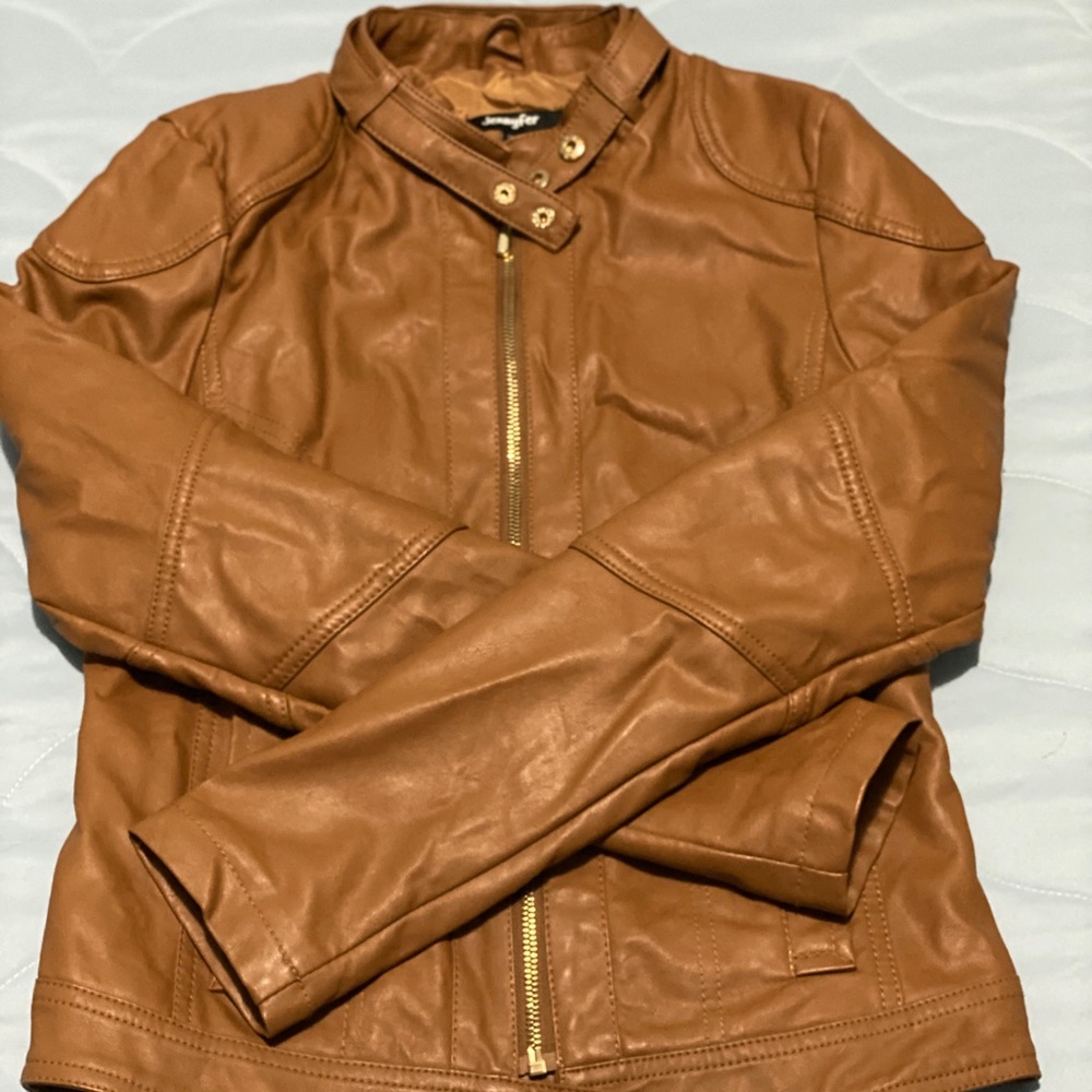 leather jacket tan